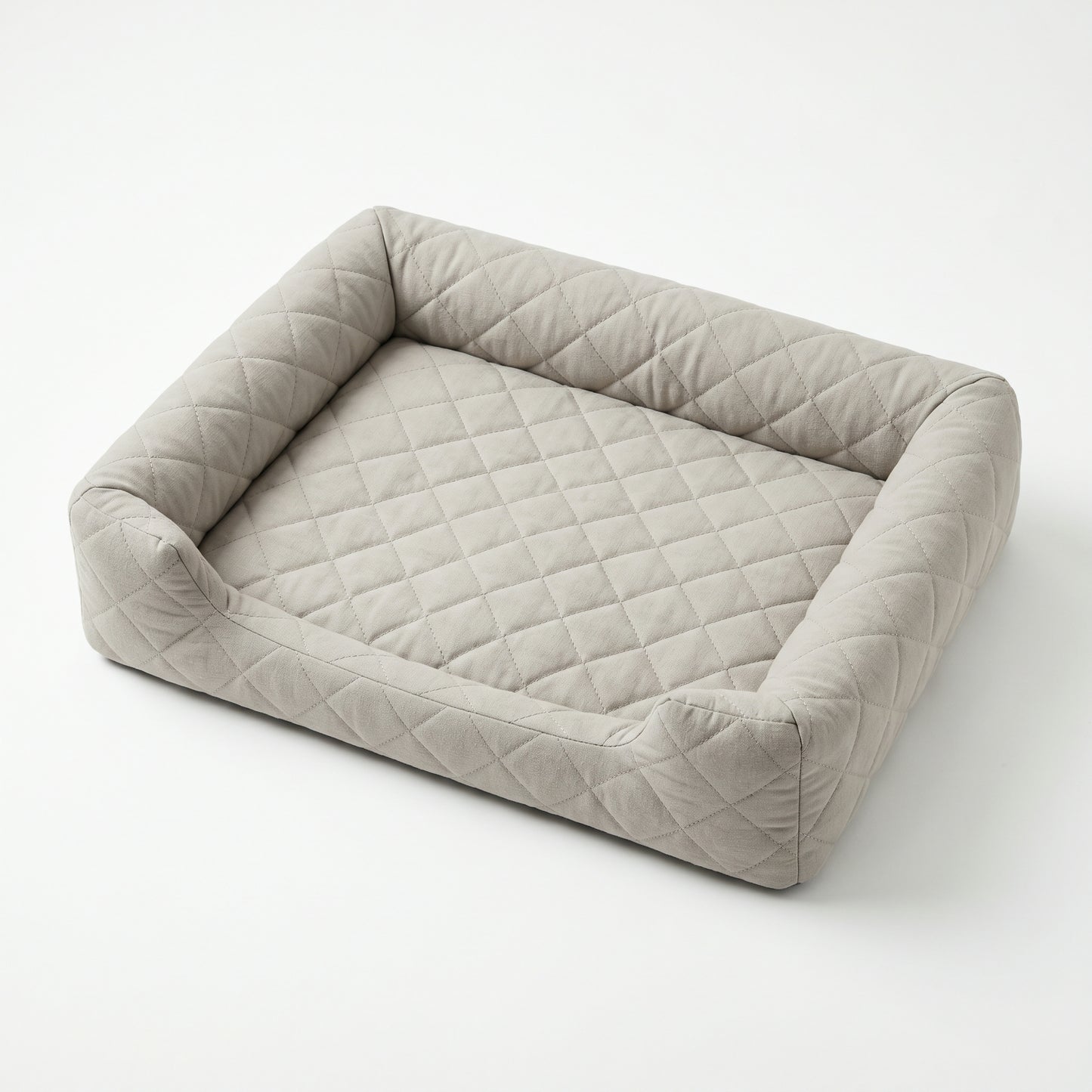 Polyshe Quilted Memory-Foam Bed – Small – Pebble