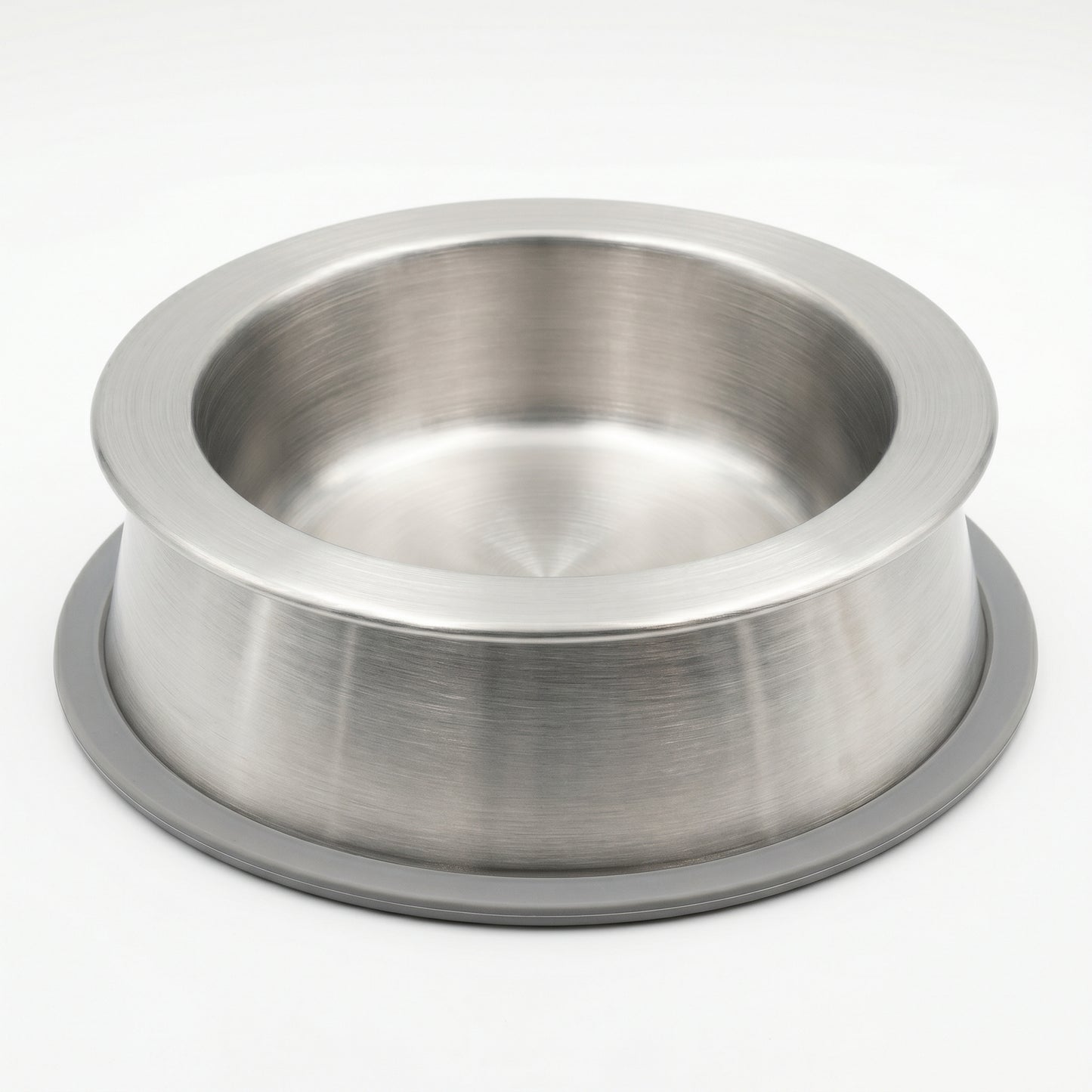 Polyshe Wide-Rim Stainless Steel Pet Bowl