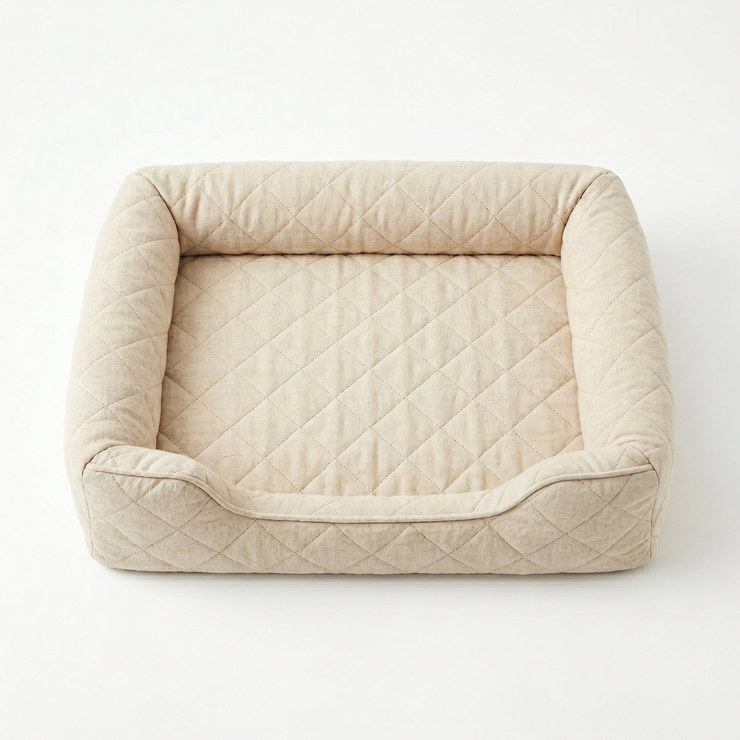 Polyshe Quilted Memory-Foam Bed – Small – Oatmeal