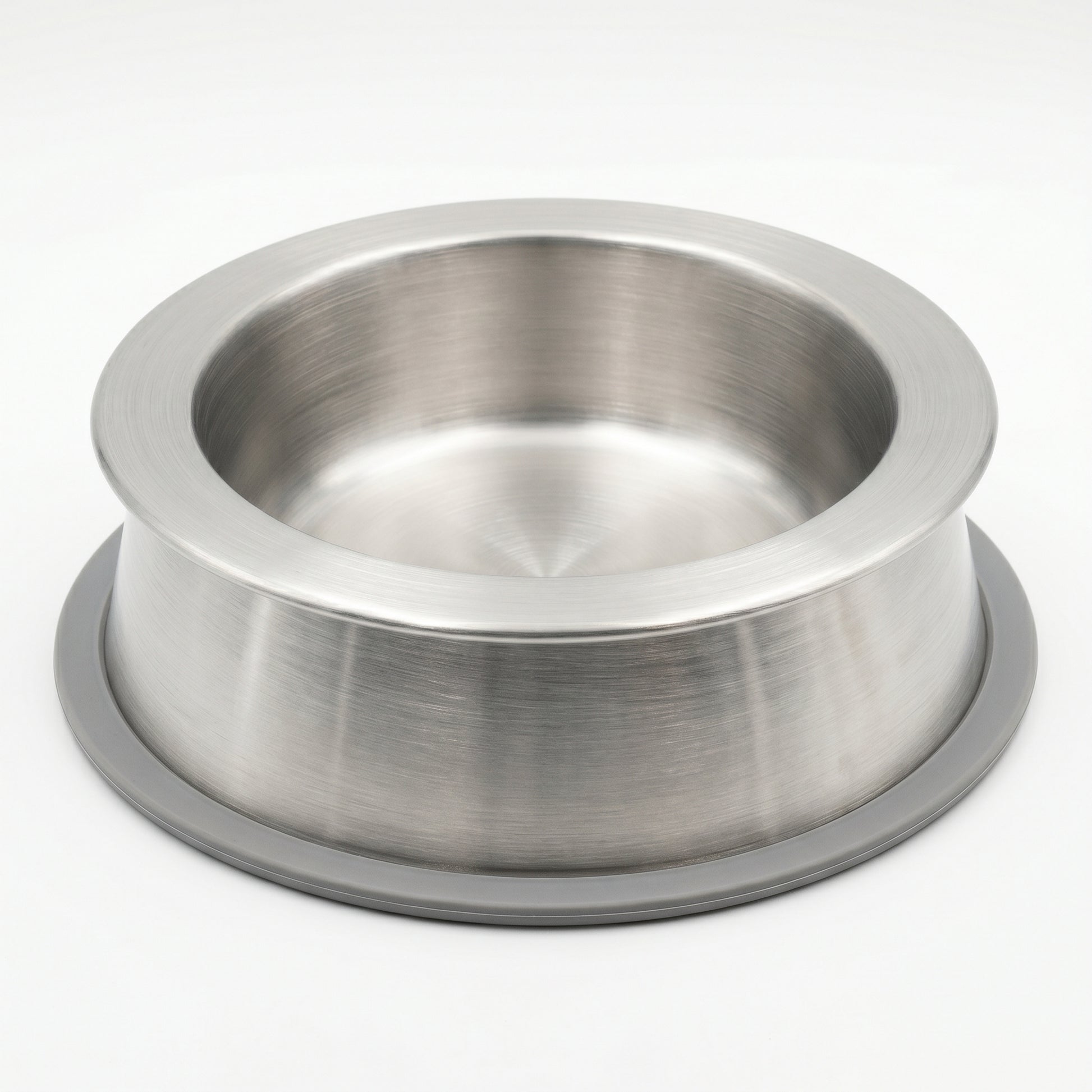 Polyshe Wide-Rim Stainless Steel Pet Bowl